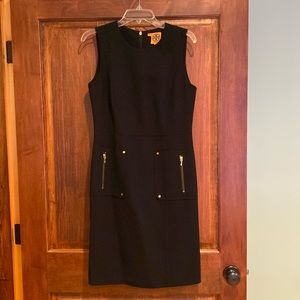 Tory Burch dress. Knee length. Worn once. Very pretty! Gold details